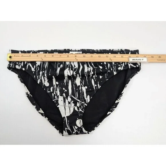 Shape Fx Swim Bikini Bottom Womens 18 Black Abstract Print Tummy Control Resort - Picture 6 of 10